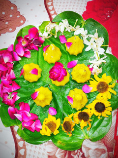 A picture of Coconut Khoya Modak.