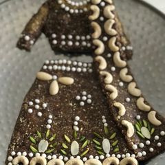 A picture of Khajoor anjeer nuts chania choli cake.
