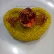 Nasi kuning plus hintalu masak habang khas Banjar