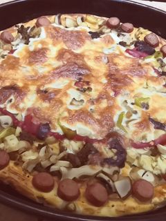 صورة لوصفة بيتزا 😍😋