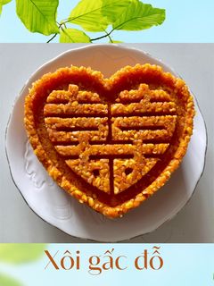 Hình của món Xôi gấc đỗ.