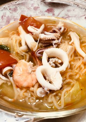 番茄海鮮麵 的食譜成品照片