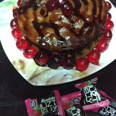 A picture of Parle g biscuit cake.