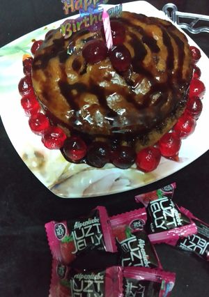 A picture of Parle g biscuit cake.
