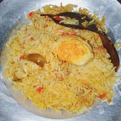 A picture of Egg Biryani.