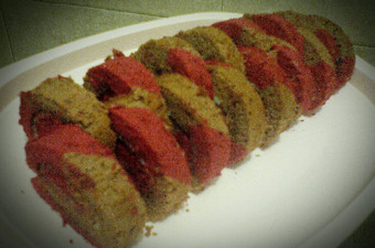 Resep Red Choco Zebra Roll Cake (bolgul putih telur) Sederhana Dan Enak