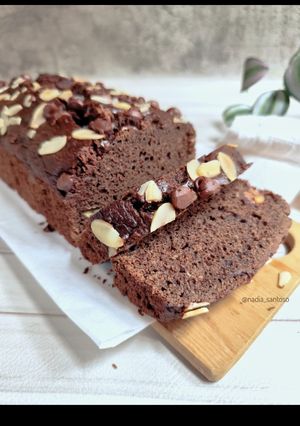 Foto resep Choco banana bread + sea salt