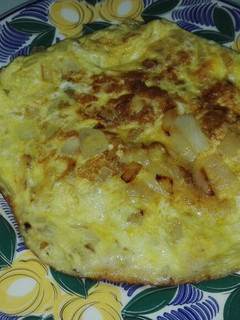 Una foto de 602. Tortilla de cebolla « Apto para personas con diabetes »