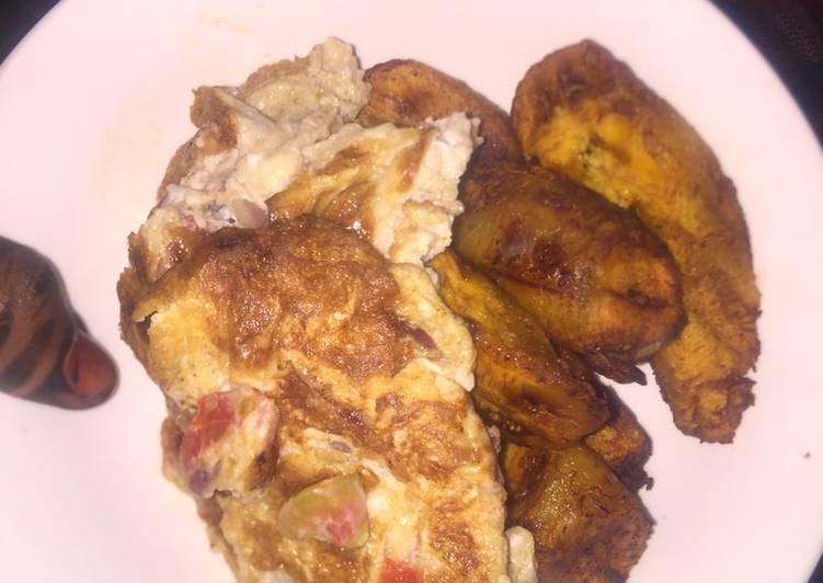 Plantain with fried egg