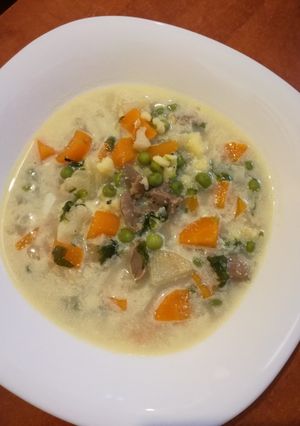 Gluténmentes zúza leves reszelt tésztával recept fotója