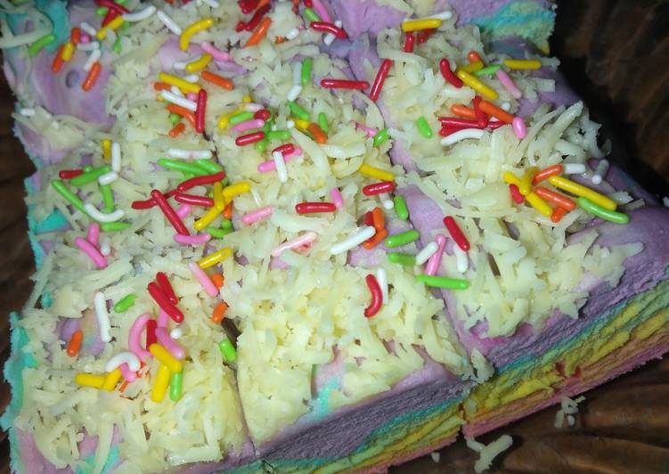 Bagaimana Membuat Bolu kukus rainbow 🌈, Lezat Sekali