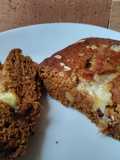 Torta de plátano macho maduro con queso y bocadillo