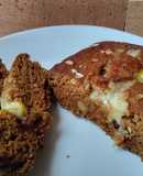 Torta de plátano macho maduro con queso y bocadillo