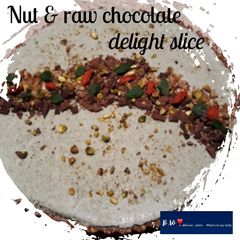A picture of Nut and raw chocolate delight slice.