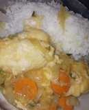 Filet con verduras y arroz