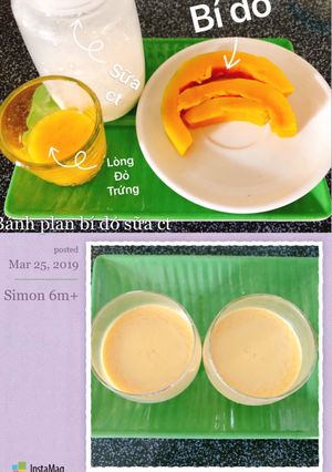 Hình của món Ăn dặm - Bánh plan bí đỏ sữa công thức.