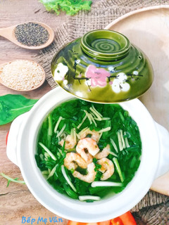 Hình của món Canh cải xanh nấu tôm.