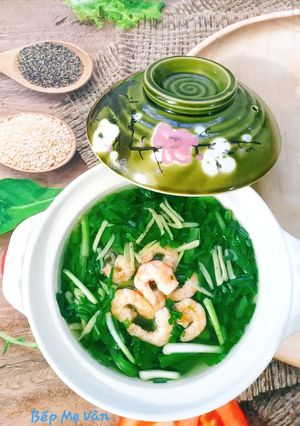 Hình của món Canh cải xanh nấu tôm.