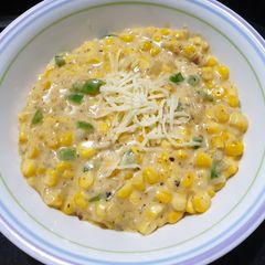 A picture of Saucy sweet corn.