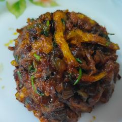 A picture of Bombil(dried bombay duck) chutney.