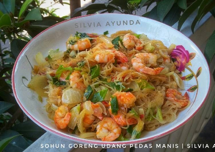 Sohun Goreng Udang Pedas Manis Sohun Goreng Udang Pedas Manis
