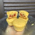 Muffins de fubá com goiabada veganos
