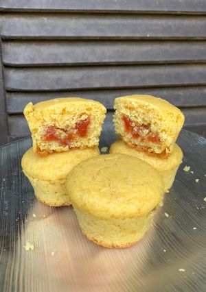 Foto de Muffins de fubá com goiabada veganos