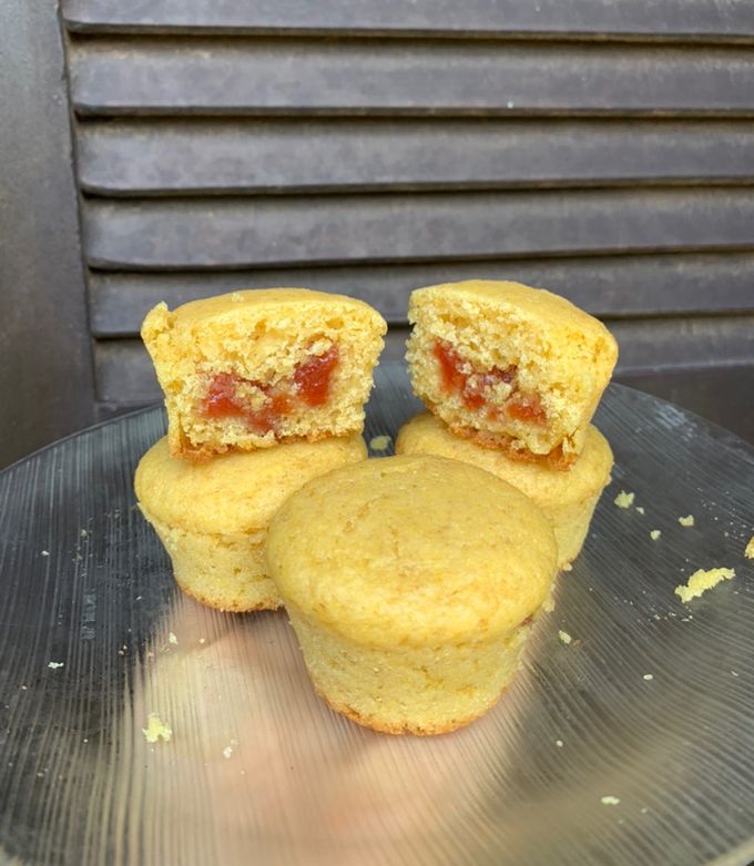 Foto de Muffins de fubá com goiabada veganos