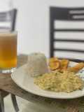 Pollo cremoso en miel mostaza