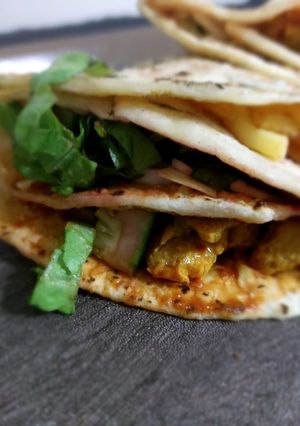 A picture of Chicken tortilla wrap.