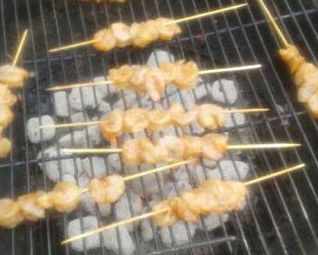 Fresh, Serving Recipe Spicy grilled shrimp Yummy