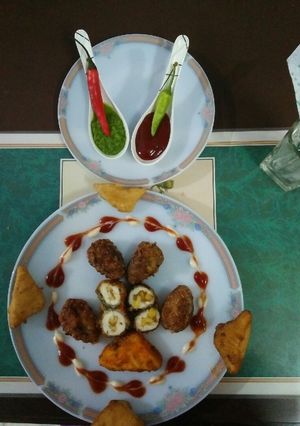 A picture of Corn Cheese beet balls.