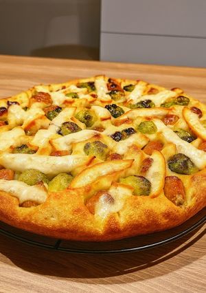 Foto di Focaccia salsiccia e cavoletti di Bruxelles con provola 🐽🥦🧀