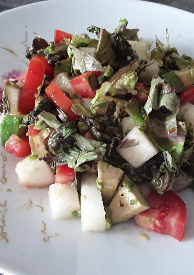 Una foto de Ensalada con vinagre de miel