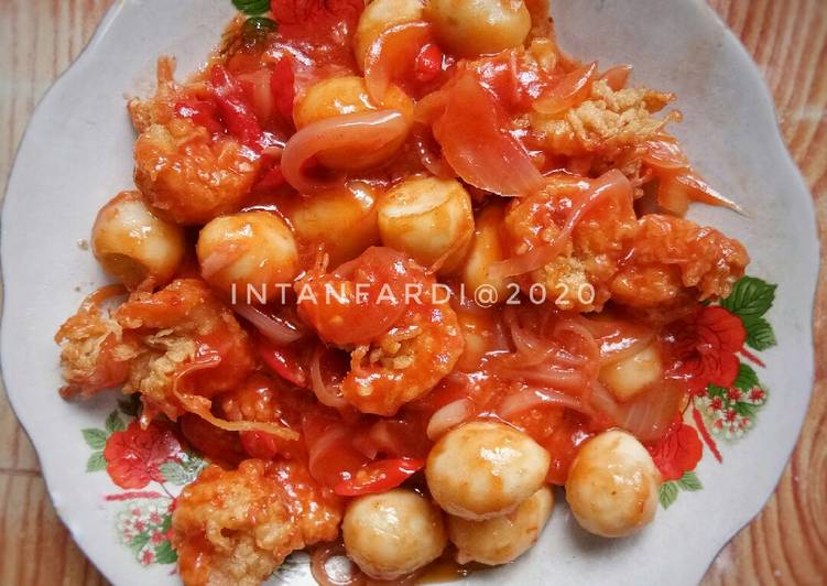 Cara Gampang Membuat Udang crispy saos asam manis, Menggugah Selera