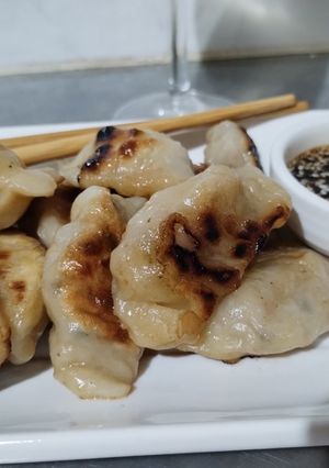 Una foto de Dumplings relleno de carne de cerdo