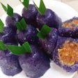 Bánh bột báng nhân dừa hoa biếc