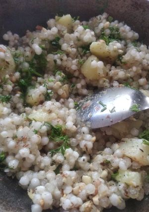 A picture of Sabudana khichdi.