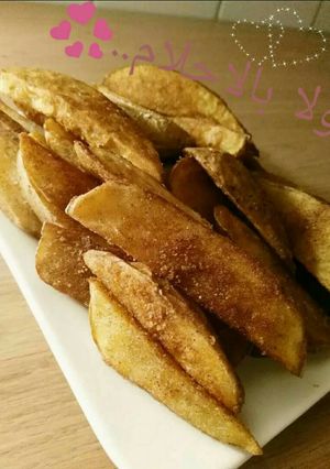 صورة لوصفة بطاطس ودجز المقلية المقرمشة😍👌