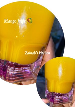 A picture of Mango 🥭 juice.