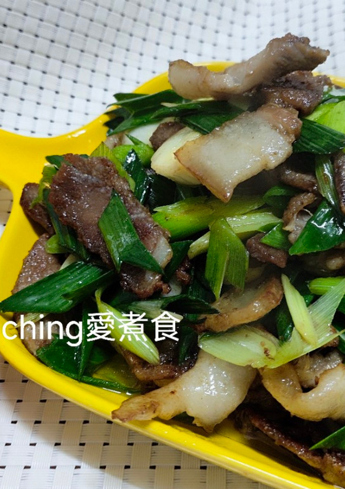 十分鐘上菜-回鍋肉炒蒜苗 的食譜成品照片