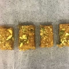 A picture of Mango Coconut Barfi.