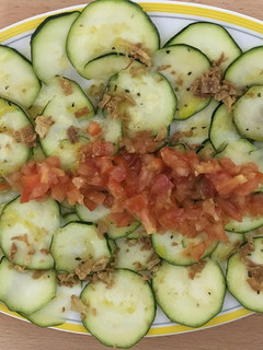 Una foto de Carpaccio de calabacín de Bahillo