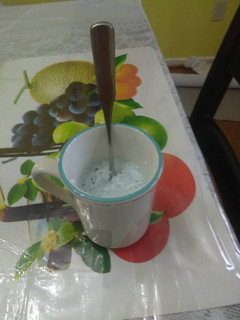 A picture of Blue Whipped cream.
