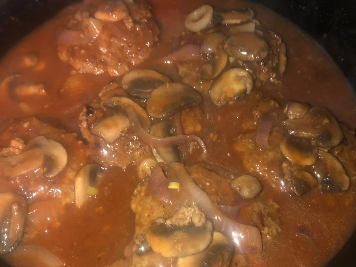 Easy Steps to Make Easy Salisbury steak with mushroom onion gravy the So Delicious You can take Joss in your mouth