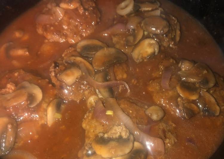 Recipe of Super Quick Homemade Easy Salisbury steak with mushroom onion gravy