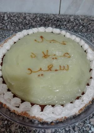صورة لوصفة تورته بطبقتين بكريمة الليمون