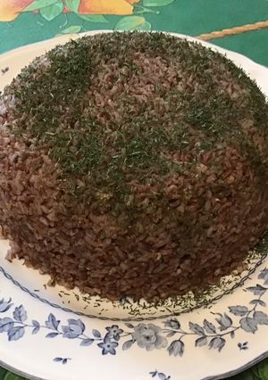 Une photo de Riz rouge au citron et aneth