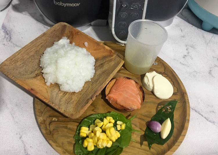 Resep MPASI 6m+ Puree Salmon Tofu “Day 3” (Babymoov) Anti Gagal