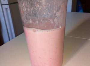 Una foto de Batido de fresas